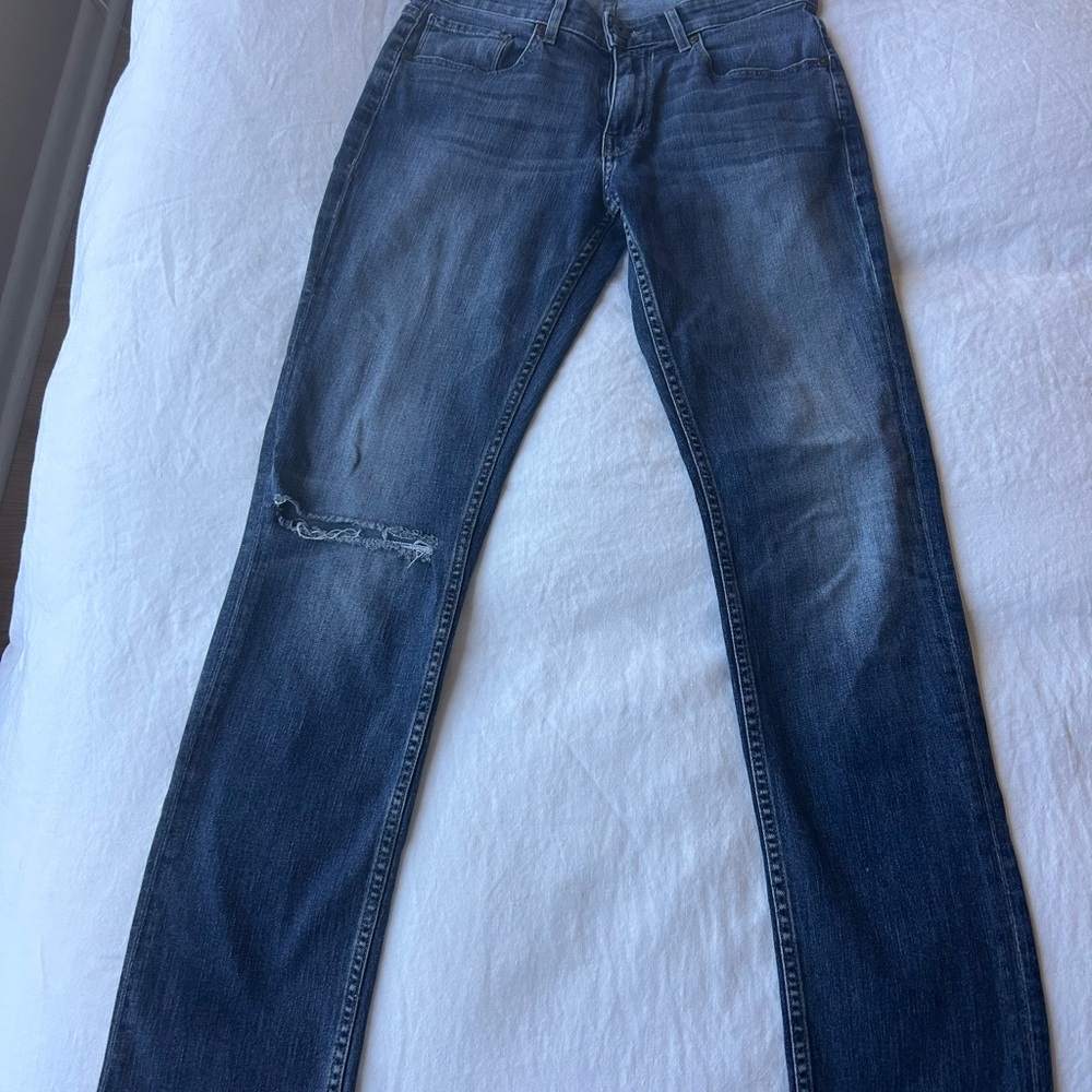 PAIGE Men's Relaxed Jeans in Dark Blue